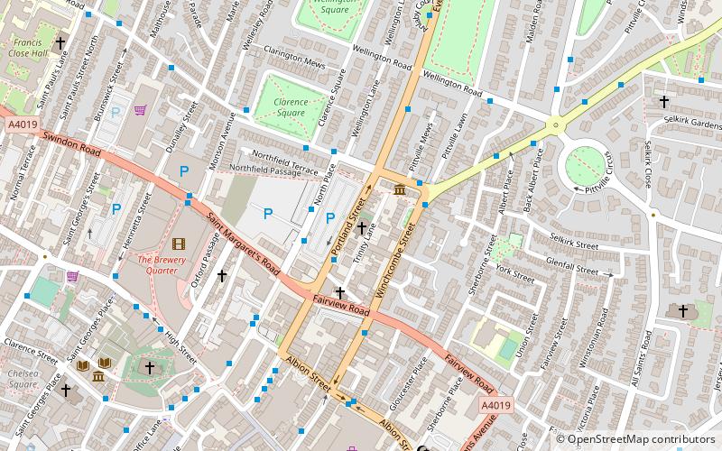 Trinity Cheltenham location map