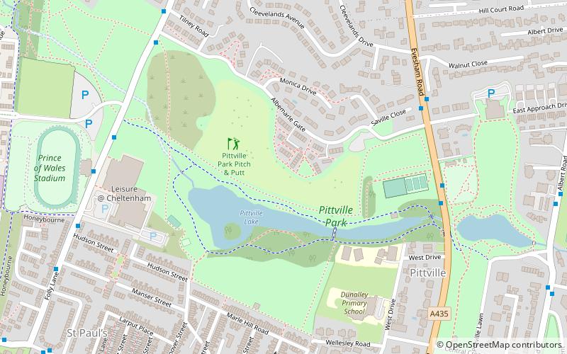 Pittville Park location map