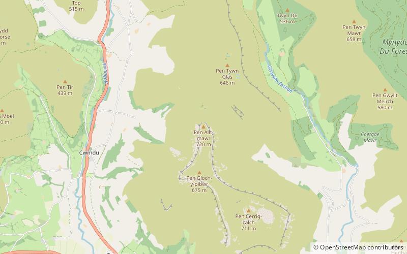 Pen Allt-mawr location map