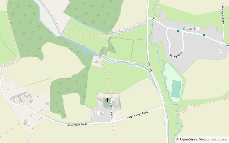 Tilty Abbey location map