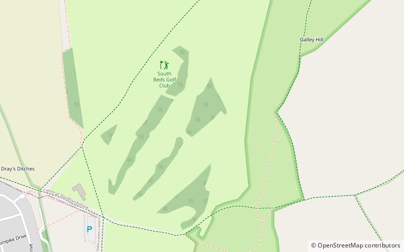 South Beds Golf Club location map