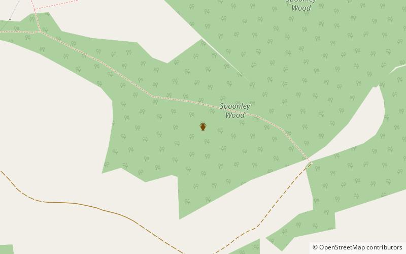 Spoonley Wood Roman Villa location map