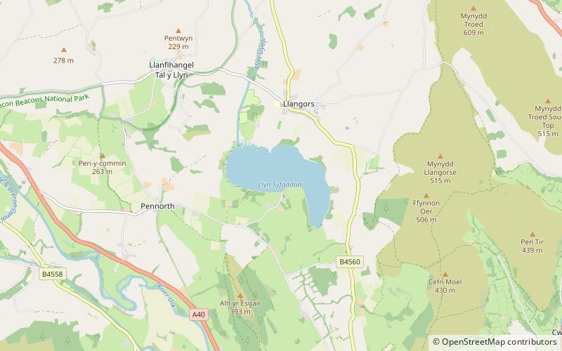 Llangorse Lake location map