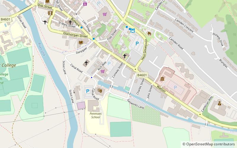 Conway Street drill hall location map
