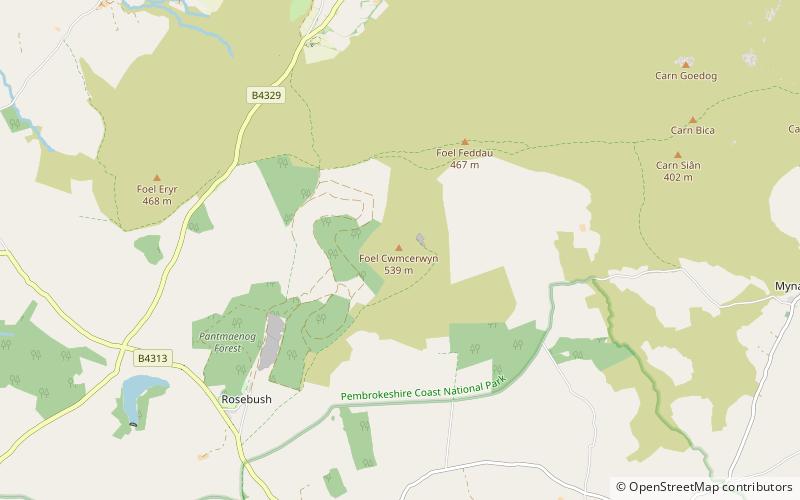 Foel Cwmcerwyn location map