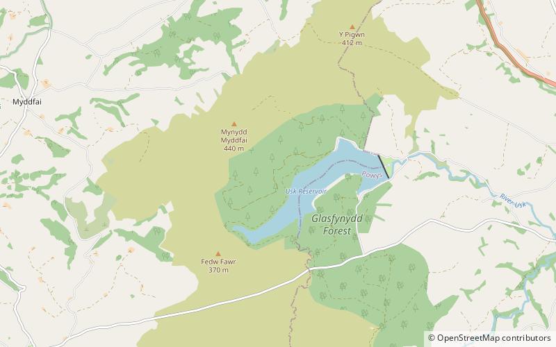 Glasfynydd Forest location map