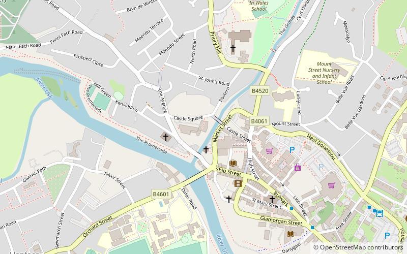 Brecon Castle location map