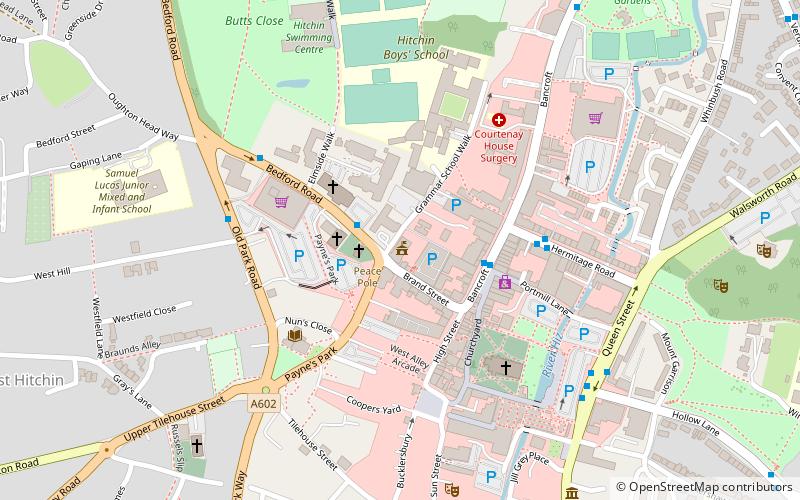 Hitchin Town Hall location map