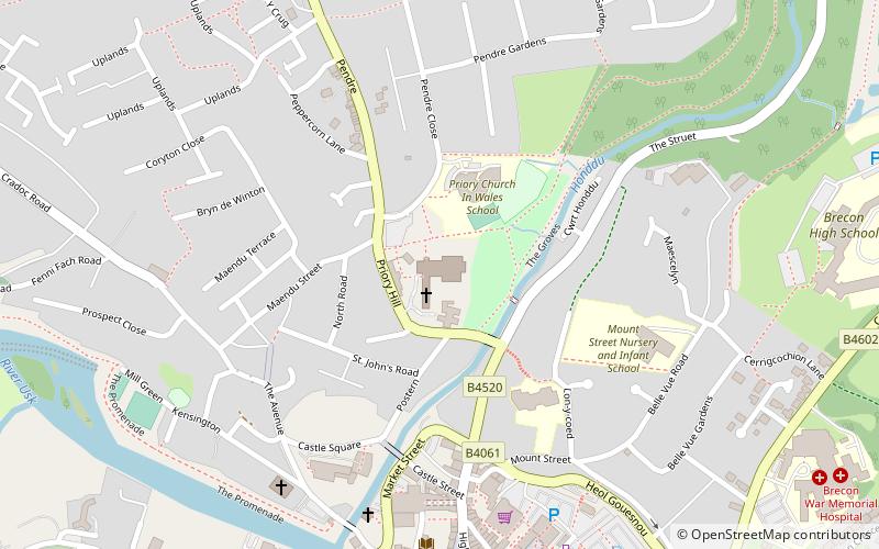 Cathédrale de Brecon location map