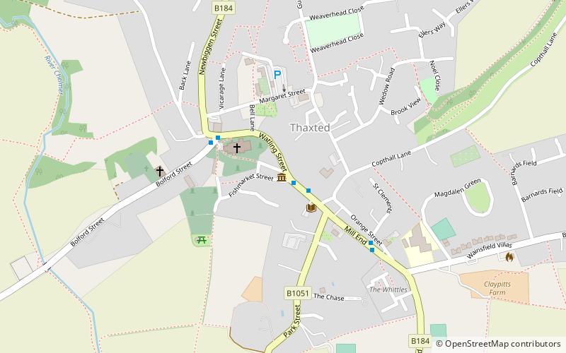 Thaxted Guildhall location map