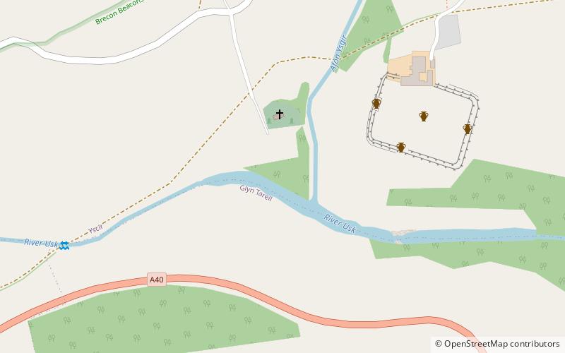 aberysgir castle brecon beacons location map