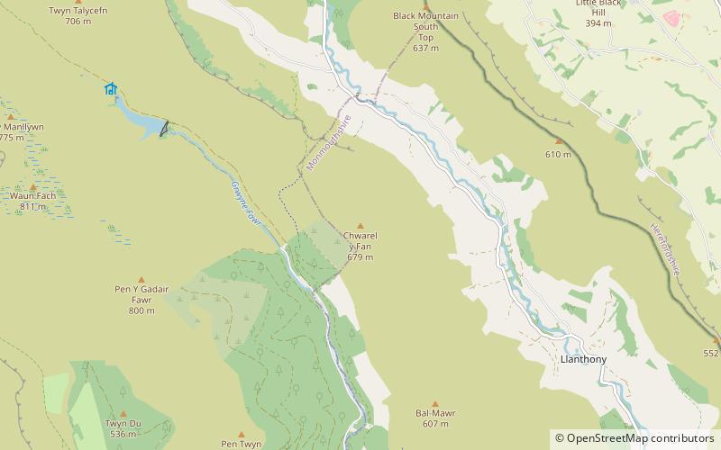 Chwarel y Fan location map