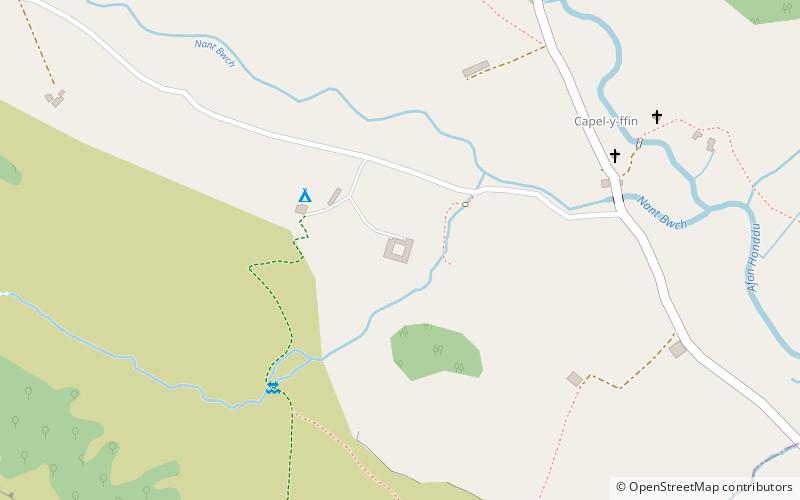 Llanthony Abbey location map