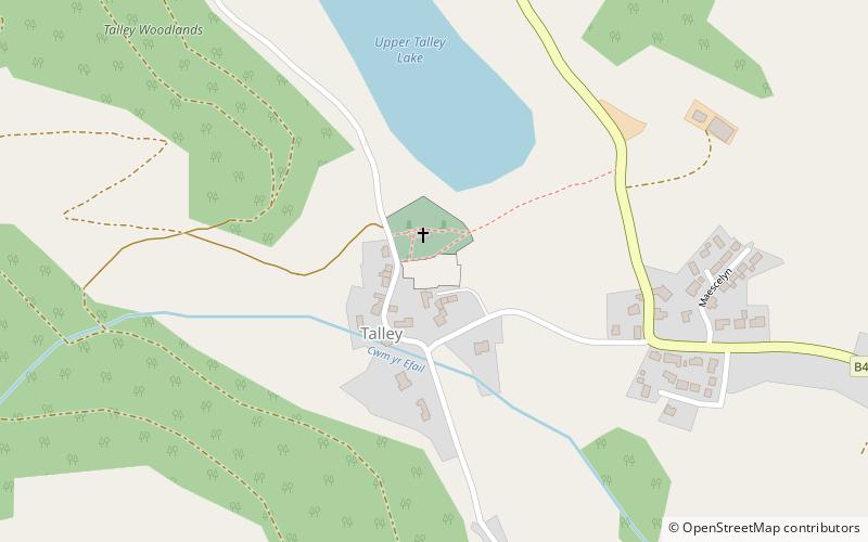 Talley Abbey location map
