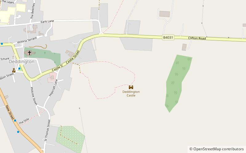 Deddington Castle location map