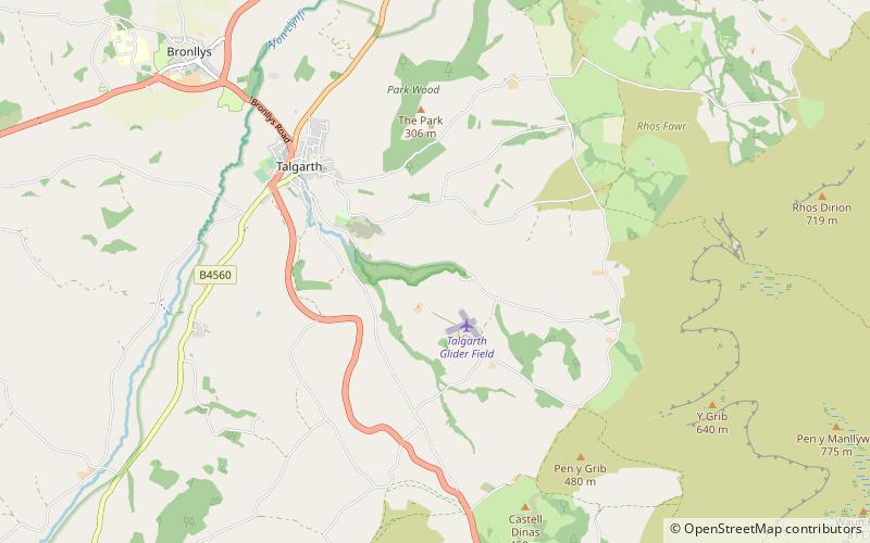 Pwll y wrach location map