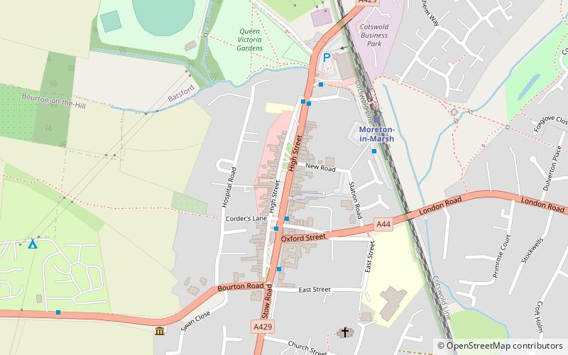 Moreton-in-Marsh and Batsford War Memorial location map