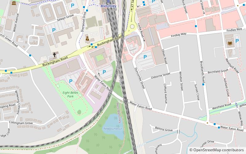 Bletchley Flyover location map