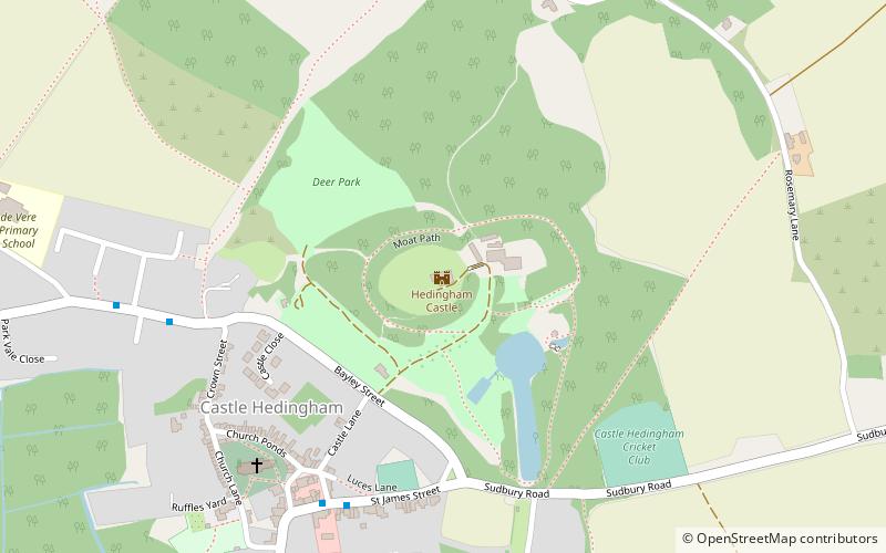 Hedingham Castle location map