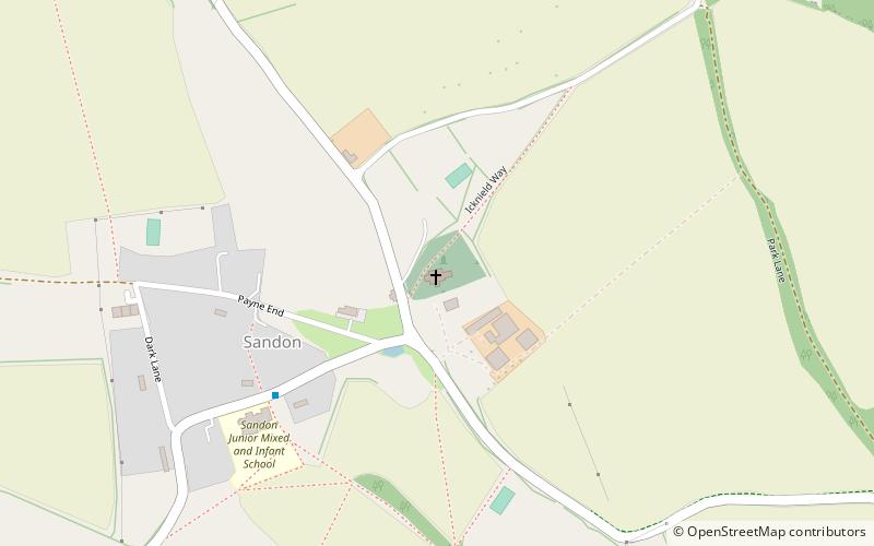All Saints' Church, Sandon location map