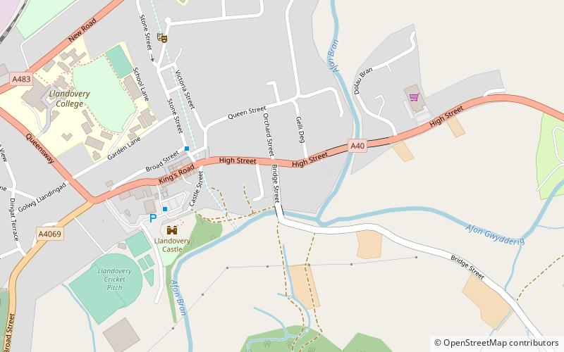 Williams Pantycelyn Memorial Chapel location map