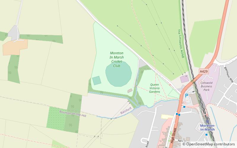 Moreton-in-Marsh Cricket Club Ground location map