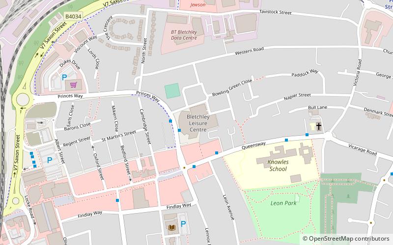 Bletchley Leisure Centre location map