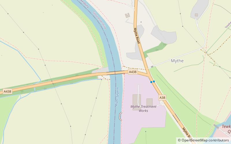 Mythe Bridge location map