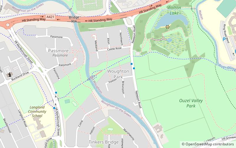 woughton milton keynes location map