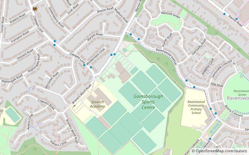ipswich gymnastics centre location map