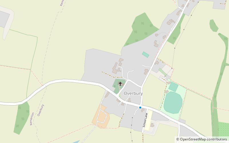 Overbury Court location map
