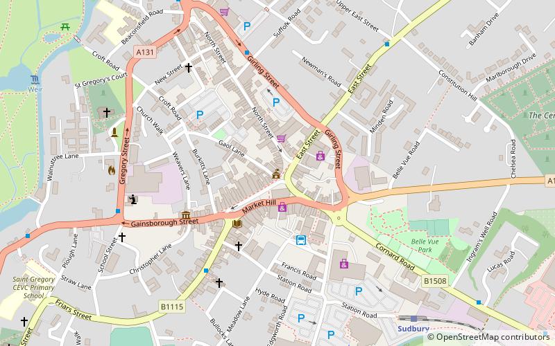 Sudbury Town Hall location map