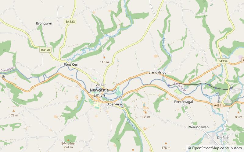 Old Cilgwyn and Cae Heslop location map