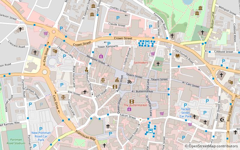 the cornhill ipswich location map