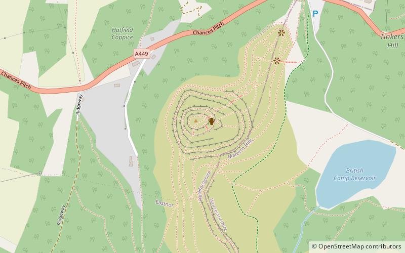 Herefordshire Beacon location map