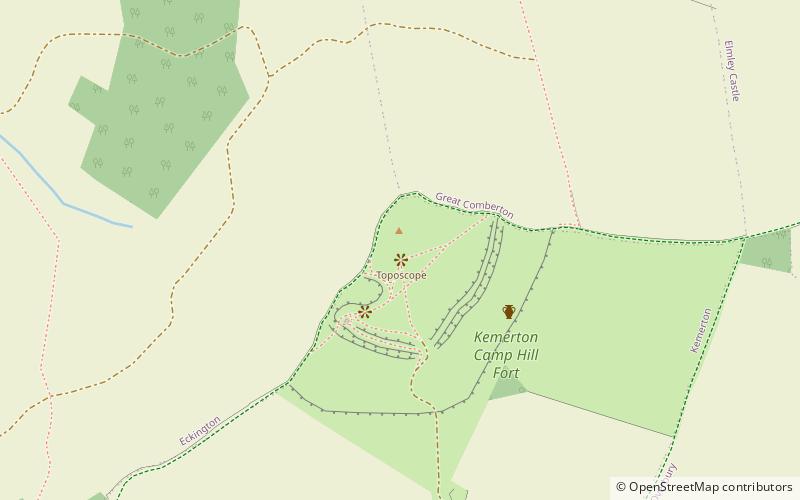Bredon Hill location map