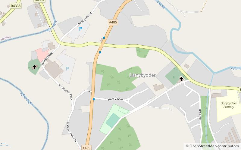 Llanybyther location map