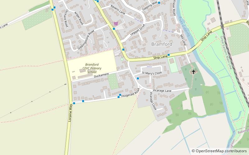 Bramford location map