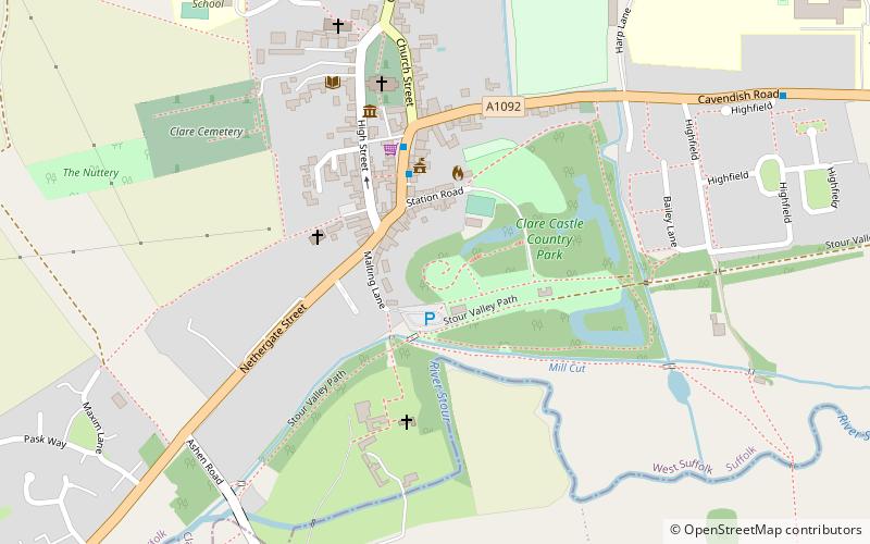 Clare Castle location map