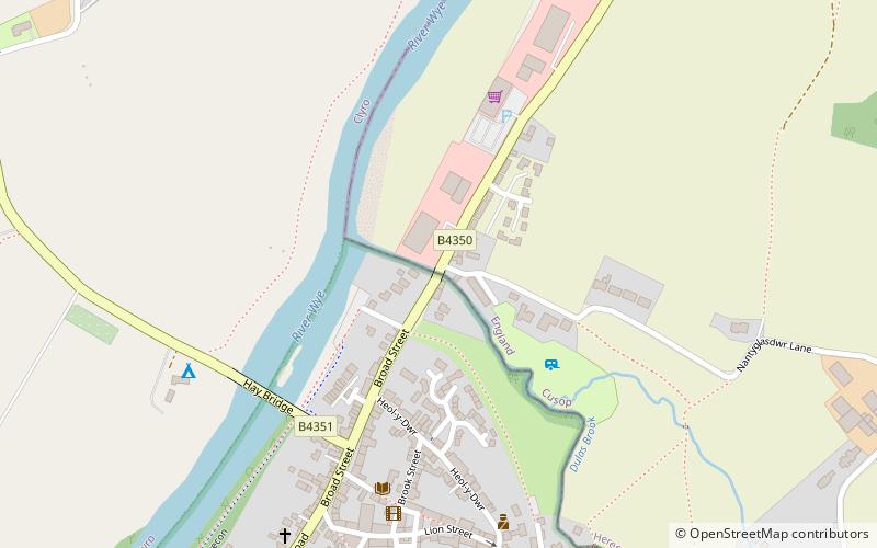 dulas bridge hay on wye location map