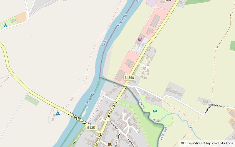 hay on wye bridge location map