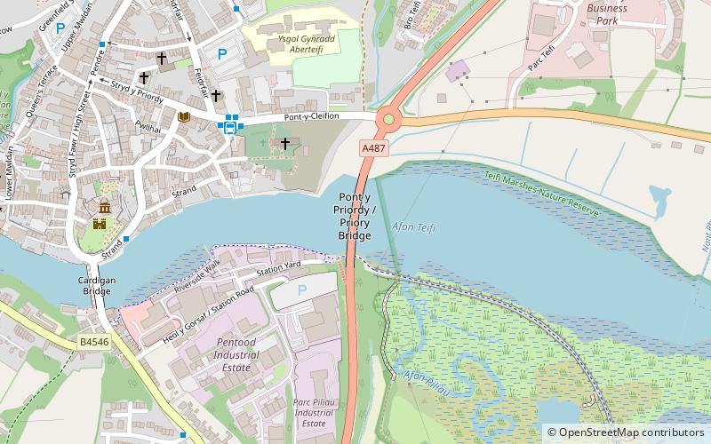 Cardigan Priory location map