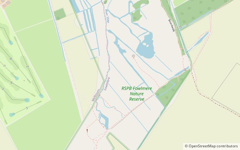 Fowlmere RSPB reserve location map