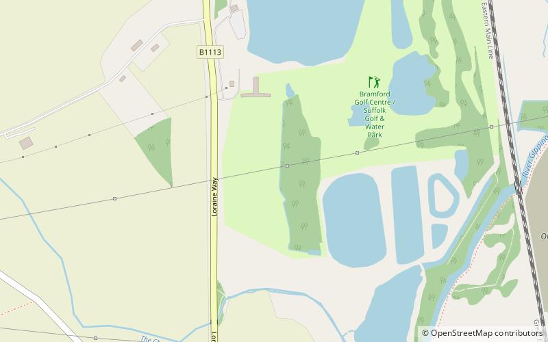 Bramford Golf Centre location map
