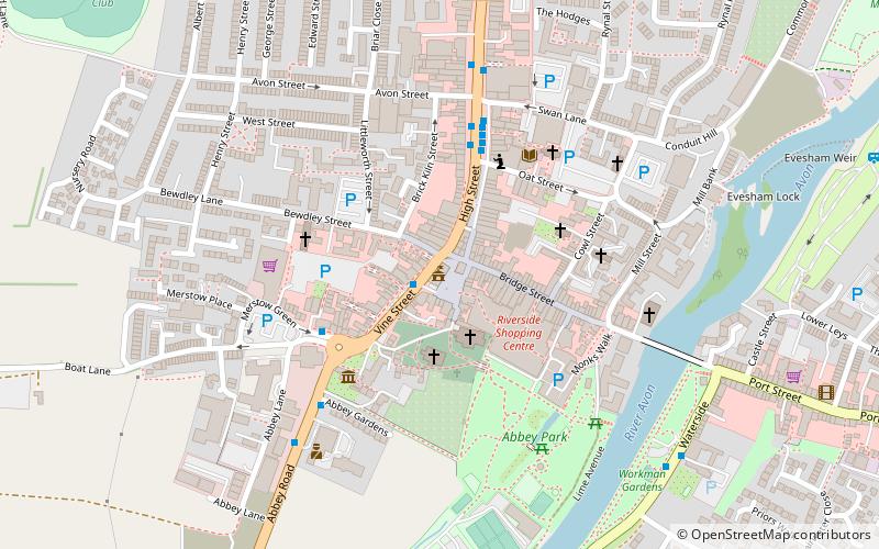 Evesham Town Hall location map