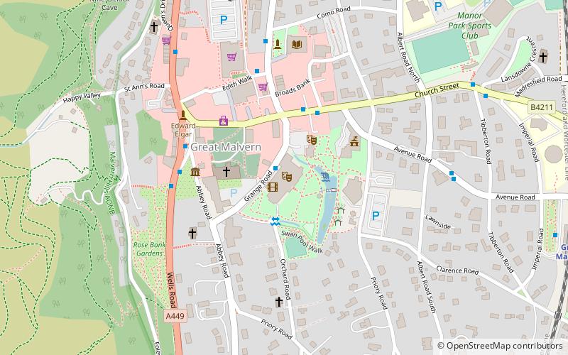 Malvern Theatres location map