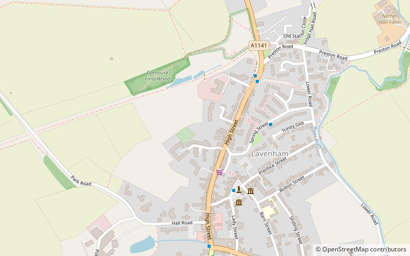 Lavenham Guildhall location map