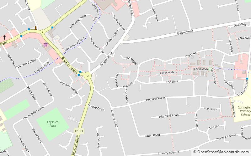 Kempston location map