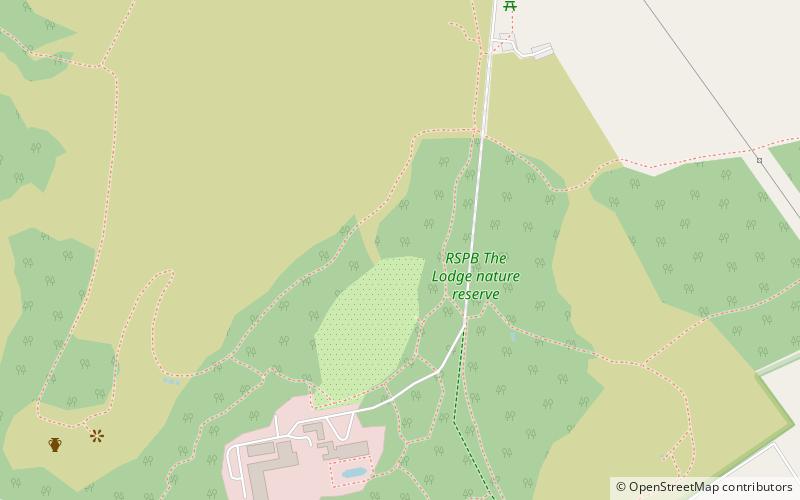 The Lodge RSPB reserve location map