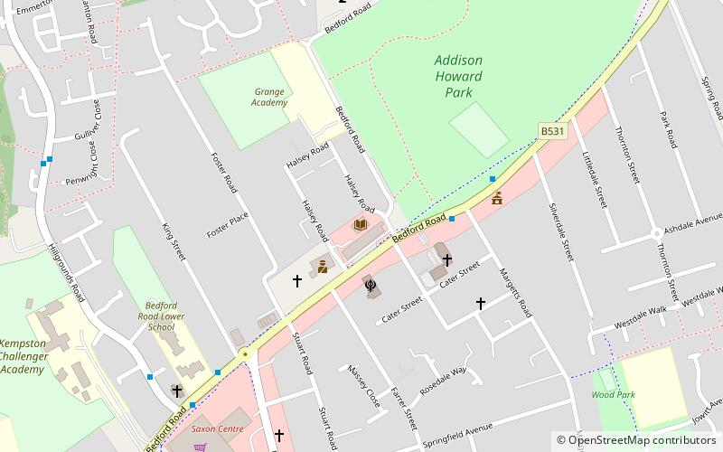 kempston north bedford location map